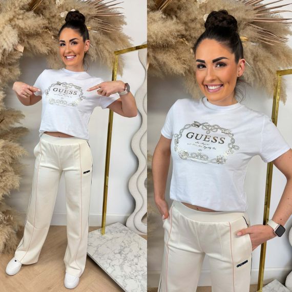 GUESS EVA SS T-SHIRT E6GI00I3Z14 G011 WHITE