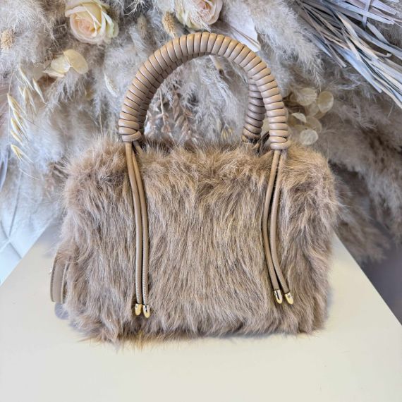 FURRY BAG D3606 KHAKI