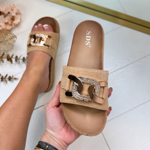 SPARK CHAIN SLIPPER 9896 BEIGE