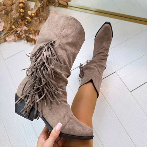 FLAP FRINGE BOOT T315 KHAKI