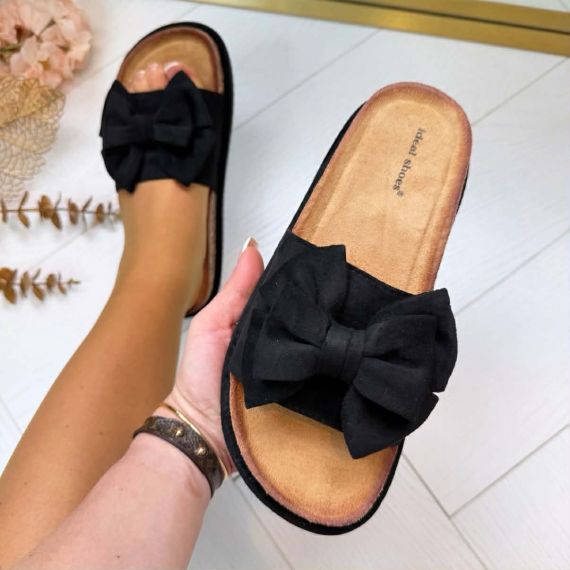 DUBBELE STRIK SLIPPER 3890 BLACK