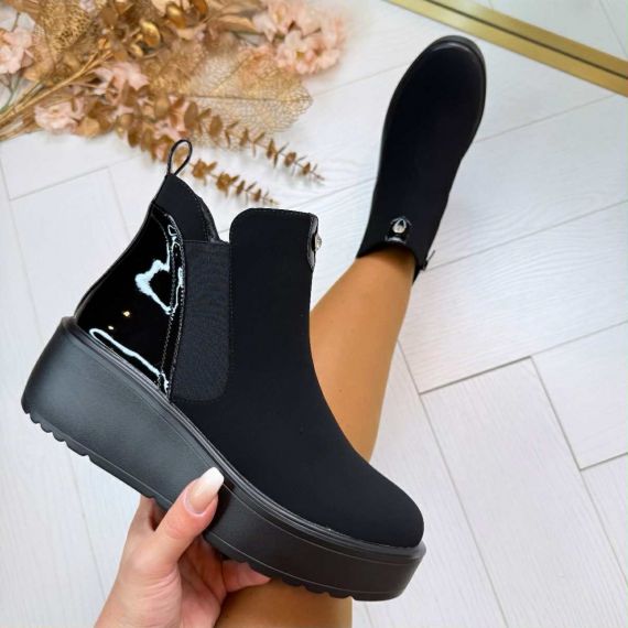 PLATEAU BOOT K-99256 BLACK/SUE