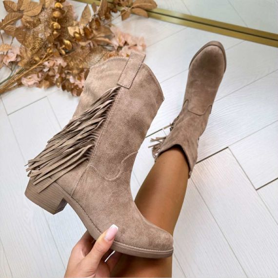 *SALE* DANA FRINGE BOOT RQ38 KHAKI