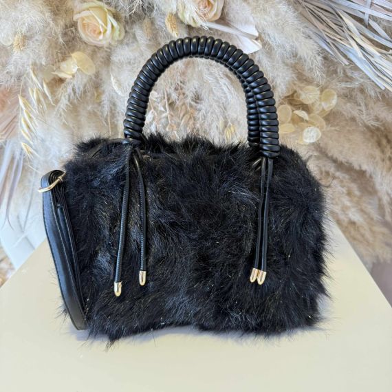 FURRY BAG D3606 BLACK
