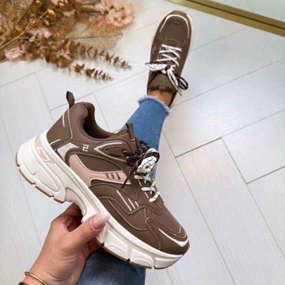 *SALE* NORA SNEAKER C-3905 PINK/BROWN