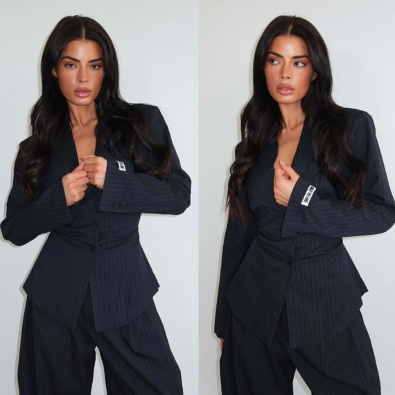 UNIQUE THE LABEL ROSIE BLOUSE PS DARK NAVY