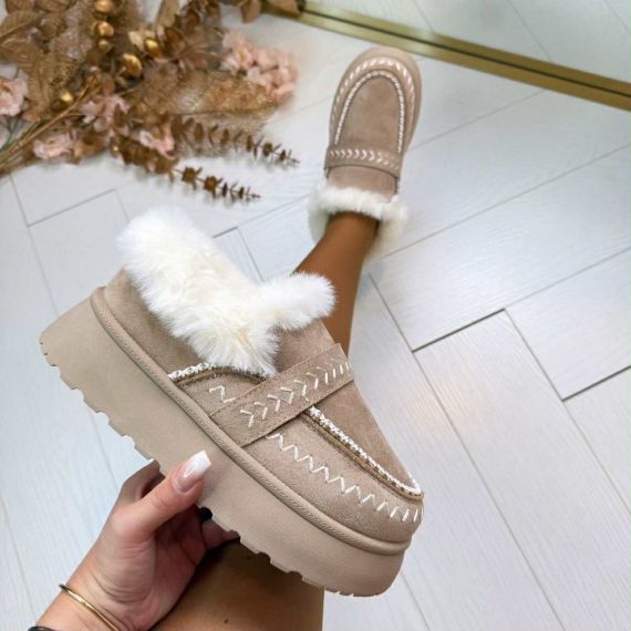 COZY PANTOFFEL 9007 KHAKI