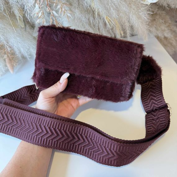 FAKE FUR WALLET BAG Q3215 RED