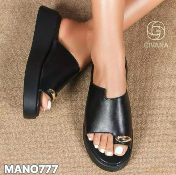 CHRISTY SLIPPER MANO777 BLACK