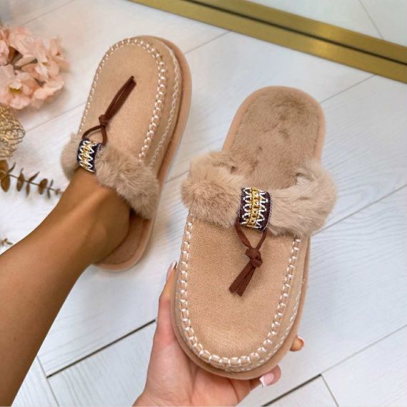 INDY PANTOFFEL 608 KHAKI