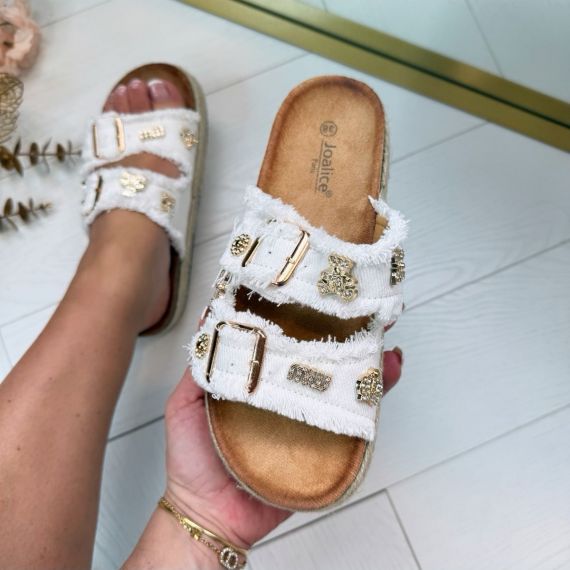 BEAUTY CHARM SLIPPER B-1001 WHITE