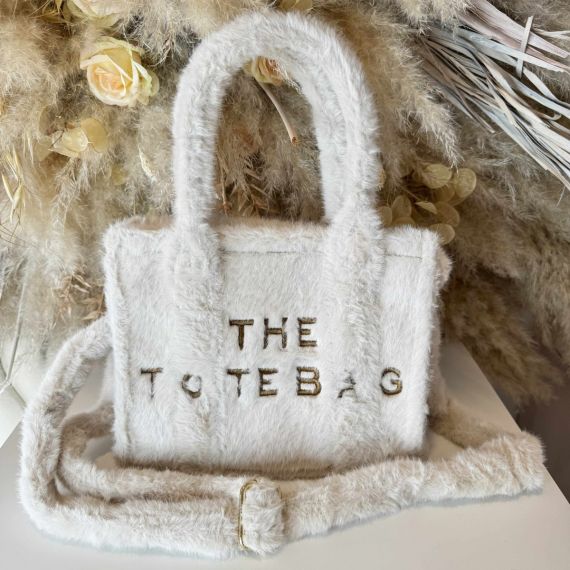 FAKE FUR TOTE BAG H3235 BEIGE