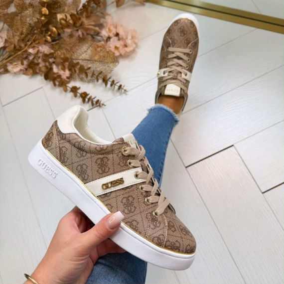 GUESS LOGO SNEAKER FLFBTZFAL12 BEIGE