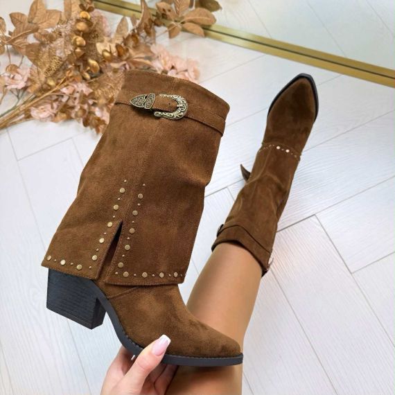 SUEDINE SLEEVE STUDS LAARS DES8019 L.BROWN