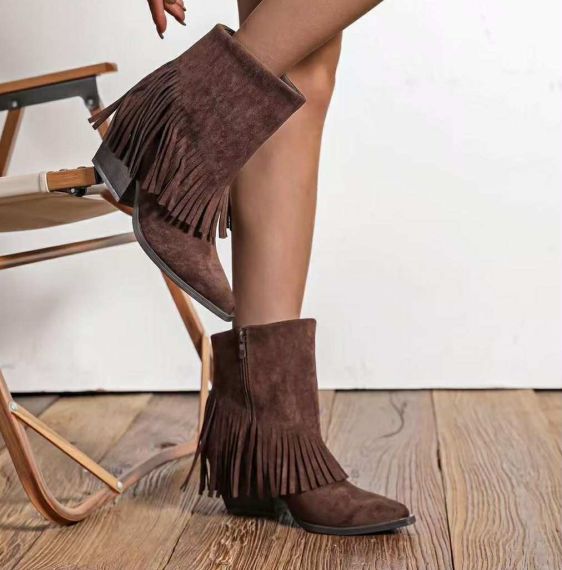 POCA FRINGE BOOT Y2327 BROWN