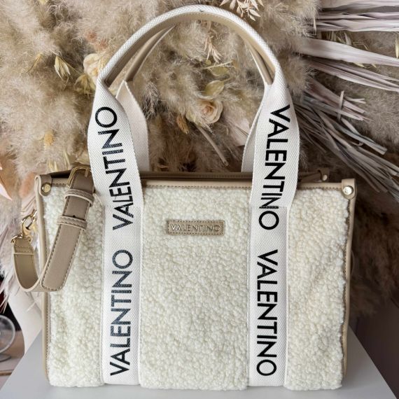 VALENTINO BAGS SPECIAL CAMY TEDDY SHOPPING BAG VBS7L301 BEIGE