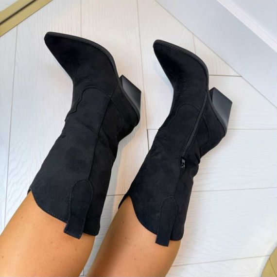 KAYA SUEDINE COWBOY LAARS 5832 BLACK