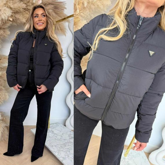 GUESS NEW CLAUDIA LIGHT PUFFER JACKET V4YL03WFUD0 BLACK
