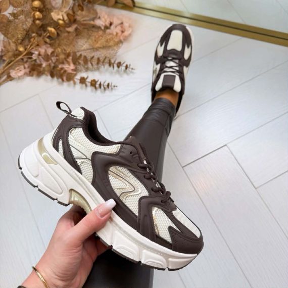 SWIRL SNEAKER 8-200 BROWN