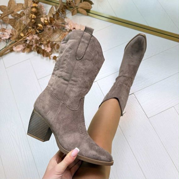 SUEDINE COWBOY LAARS T-273 KHAKI