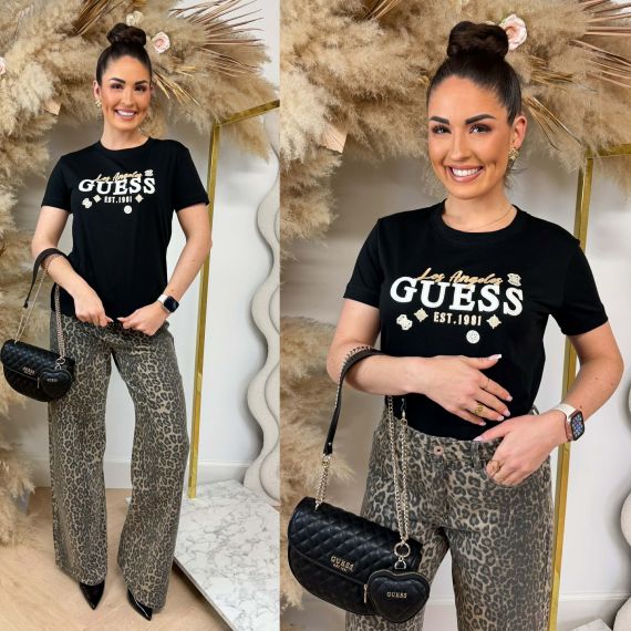 GUESS AGNESS TEE V6GI02K2963 JBLK