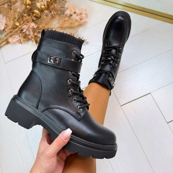 SANNE DETAIL BOOT XJ-981 BLACK