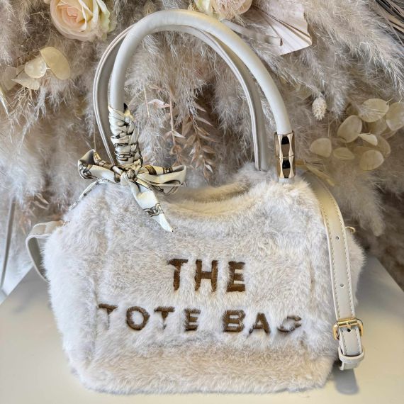 TOTE FAKE FUR BAG H3892 BEIGE