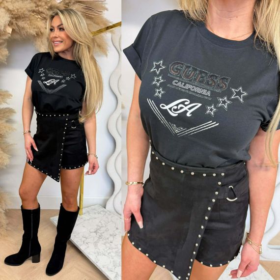 GUESS SS CN LA STRARS TEE W6RI30I3Z14 BLACK