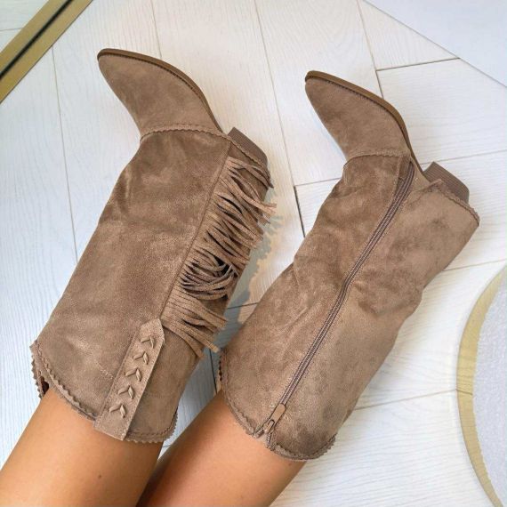 LIEKE FRINGE BOOT 1152 KHAKI