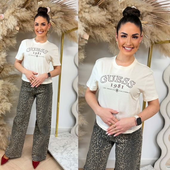 GUESS ARIANNE BOXY TEE V6GI04K2965 G047 BEIGE