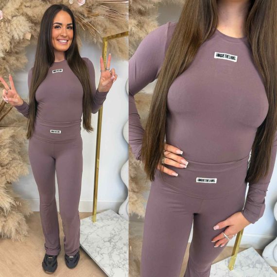 UNIQUE THE LABEL NENA **LONGSLEEVE** TOP MUSHROOM