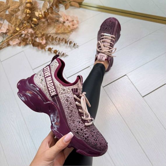 *TIJDELIJKE ACTIE* STEVE MADDEN SNEAKER MISTICA 2320 DK CHERRY LACQ