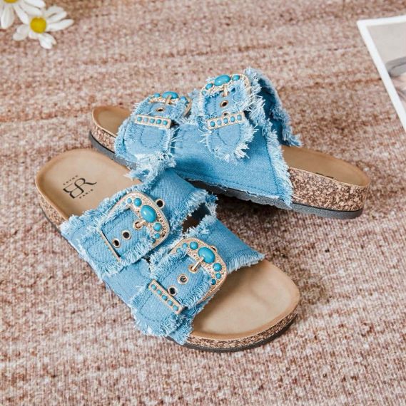 DENIM SLIPPER LS-625 BLUE