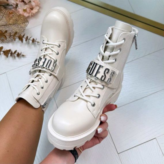 GUESS LOGO BOOT FLTYZ2FAP10 IVORY