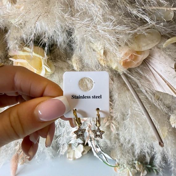 SPARKLING STAR EARRING GOLD