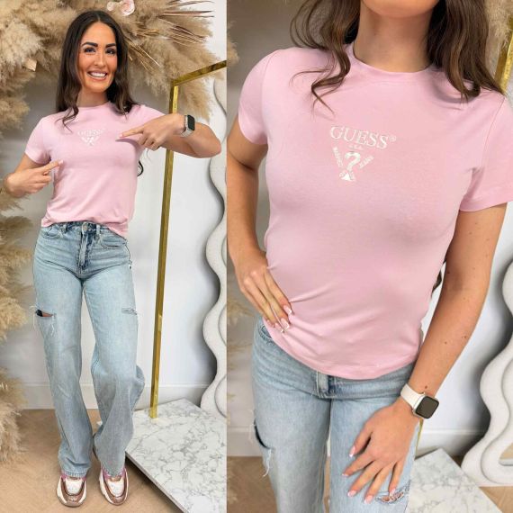 GUESS COLETTE TEE V4YI21KCDH1 LPBS ROZE