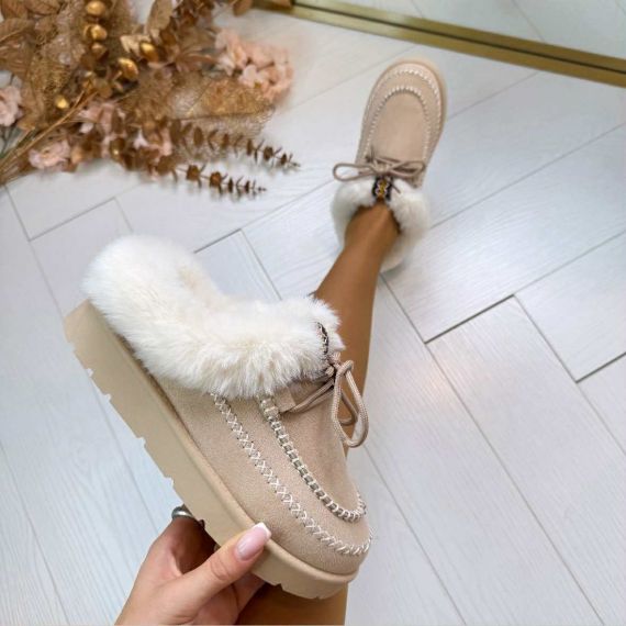 PATTY PANTOFFEL BO-188 BEIGE
