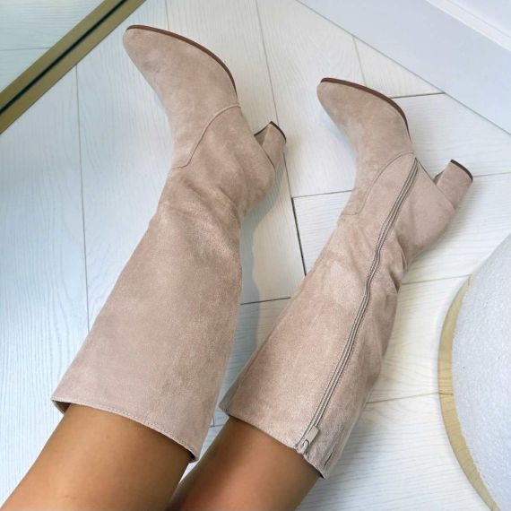 BESTIE SUEDINE HEEL DES8037 BEIGE/SUE