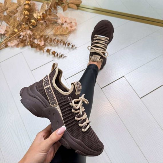 STEVE MADDEN MAC-E SNEAKER 0019 KHAKI/GROUND COFFEE