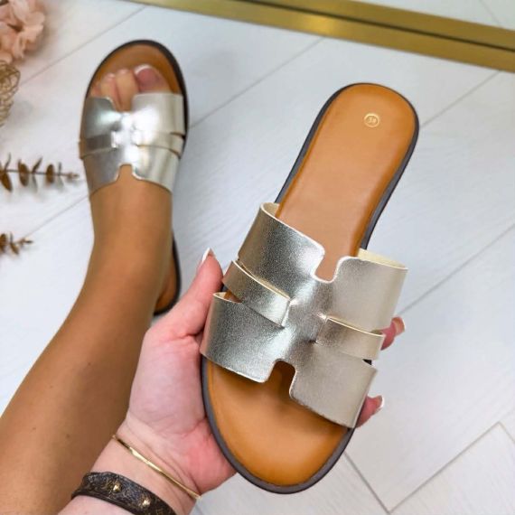MANDY SLIPPER J-266 GOLD