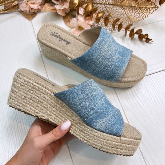 SPARKLE DENIM HEEL LT230-10 BLUE *LAATSTE MAAT 39*