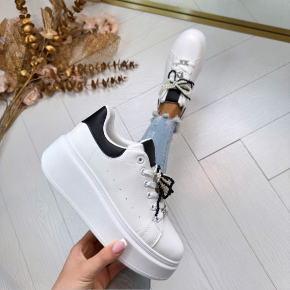 PEARLS SNEAKER LX-301 WHITE/BLACK