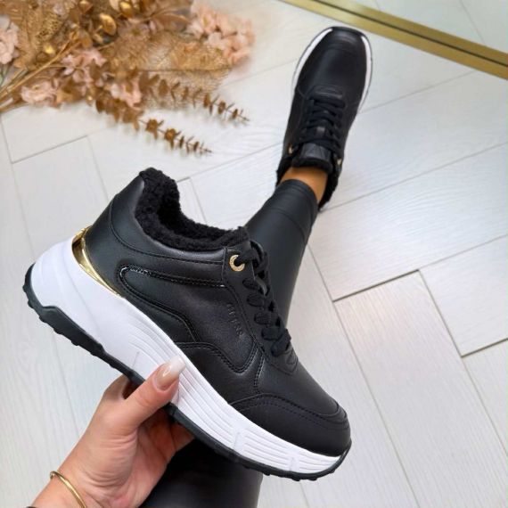 GUESS TEDDY SNEAKER FLFRREELE12 BLACK