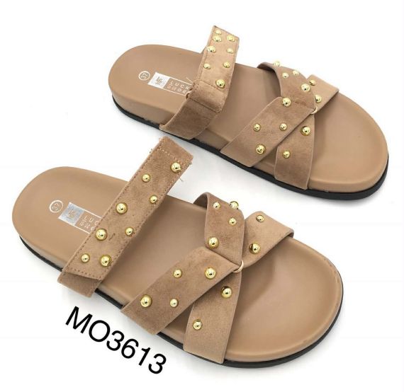 GOLDY SUEDINE SLIPPER MO3613 KHAKI