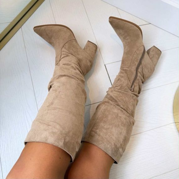 JOSE SUEDE LAARS 5838 KHAKI