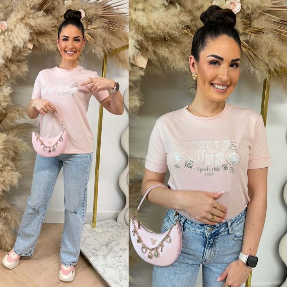 GUESS SOLANGE TEE V6GI11K2978 G67B LIGHT PINK