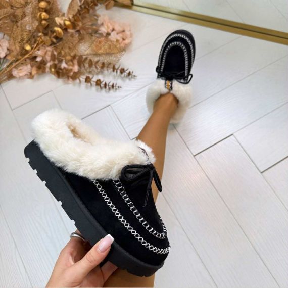 PATTY PANTOFFEL BO-188 BLACK