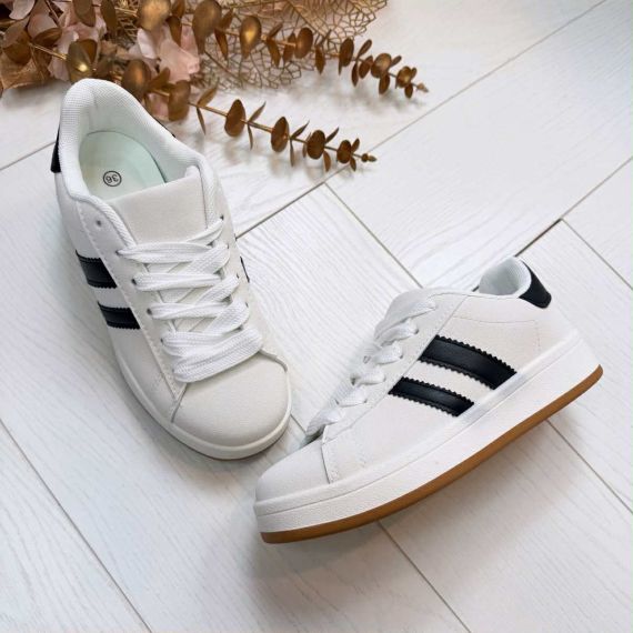 **LAATSTE MAAT 36** STRIPES SNEAKER 896 WHITE/BLACK