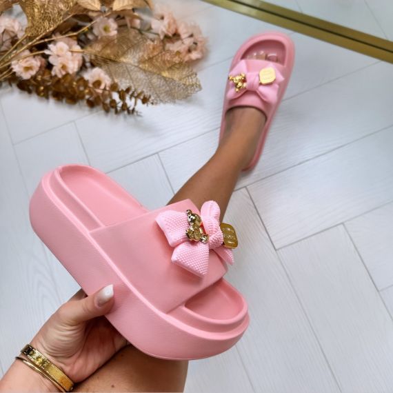 BEARY BOW SLIDES BE-1076 PINK *WEB ONLY*