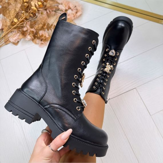 *SALE* BEARY VETERBOOT DES851 BLACK/P